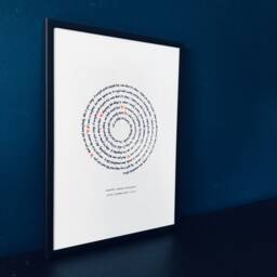 Memorable Song/Lyric Print Typography Wedding Gift Birthday Gifts For Her Customisable Anniversary - thumbnail 1