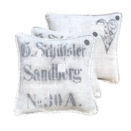 Antique German Grain Sack Pillow From The 1800S - 14 - thumbnail 3