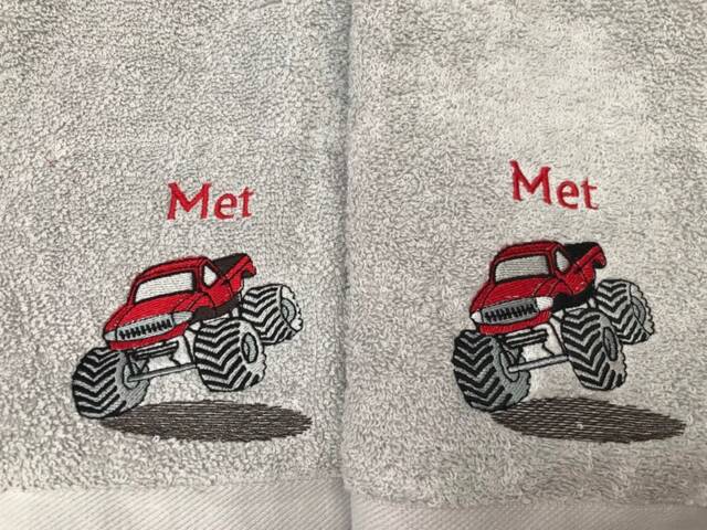 Monster Truck Towel Personalised - image 1