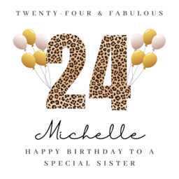 Personalised Sister 24Th Birthday Candle Gift Card Hamper Cards W - thumbnail 4