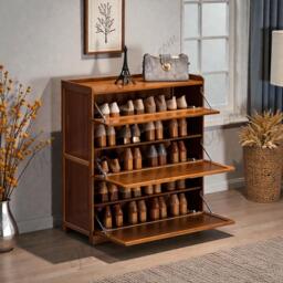 Wooden Shoe Rack Storage Shelves Organizer For Entryway Home Decor Furniture
