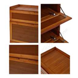 Wooden Shoe Rack Storage Shelves Organizer For Entryway Home Decor Furniture - thumbnail 4