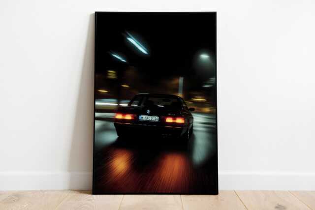 Bmw E30 Tokyo Drift Poster - Retro Night Drive Aesthetic Print A3 A2 A1 A0 Wall Decor