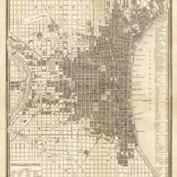 Wonderful Old Map Of Philadelphia in Sepia Tones - Wall Print On Paper Or Canvas - thumbnail 2