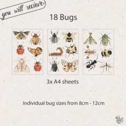 Dizzy Duck Set Of 18 Creepy Crawly Bugs Wall Decals For Cute Nursery Decor - thumbnail 2
