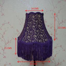 Purple Lampshade/Table Lamp/Designer Lamp/Bedroom Lamp/Victorian Lamp/Antique Lamp/Deco Lamp/Handcrafted Lamp/Handmade Lamp/Lace Shade - thumbnail 4