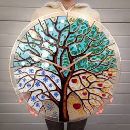 Oversized Four Seasons Tree Extra Large Wall Clock - 36 - thumbnail 4