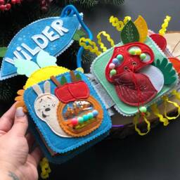Personalised Felt Quiet Book From 6 Month To 2 Years, Educational Book, Felt Busy Book, Baby Activity Book. Activity Toys - thumbnail 3
