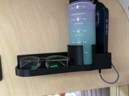 Wall-Mounted Cup & Phone Holder With Shelf - Bedside, Desk, Motorhome Or Campervan Storage - thumbnail 1