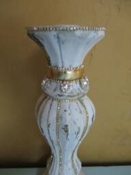 Rhinestone Shabby Chic Candle Holder/Upstairsataliceanns - thumbnail 1