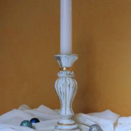 Rhinestone Shabby Chic Candle Holder/Upstairsataliceanns - thumbnail 2