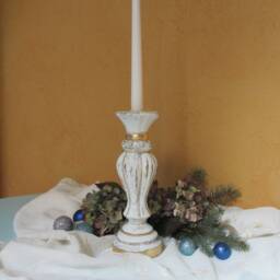 Rhinestone Shabby Chic Candle Holder/Upstairsataliceanns - thumbnail 4