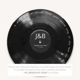 Custom Vinyl Record Wall Art Print, Alternative Guest Book Wedding, Birthday, Bridal Party, Anniversary Valentines Gifts For Him & Her - thumbnail 3
