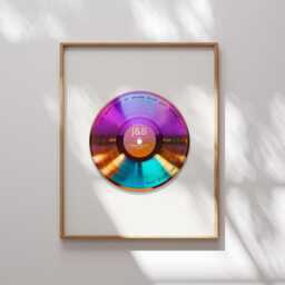 Custom Vinyl Record Wall Art Print, Alternative Guest Book Wedding, Birthday, Bridal Party, Anniversary Valentines Gifts For Him & Her - thumbnail 4