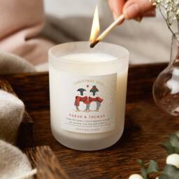 Couple Christmas Gift Personalised Penguin Candle Couple's