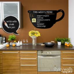 Kitchen Chalkboard Wall Decal Chalk Board Food Menu Vinyl Gift Decals Stickers