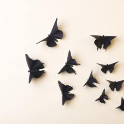 Gossip Girl Wall Art, Black Butterfly Decor, 3D Butterflies, Butterflies, Decals - thumbnail 2