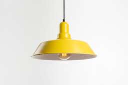 Emil Ceiling Pendant Lamp - Yellow Retro Loft Industrial Minimalist - thumbnail 1