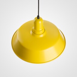 Emil Ceiling Pendant Lamp - Yellow Retro Loft Industrial Minimalist - thumbnail 3