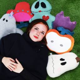 Pumpkin Cushion - Halloween Plush Cute Monster Caro & Zolie Children's - thumbnail 4
