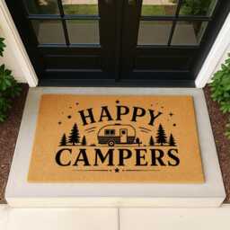 Happy Campers Doormat - Camping Gift Caravan Welcome Mat - thumbnail 3