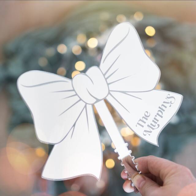 Christmas Tree Topper Bow Decoration Personalized Family Decorations For - image 1