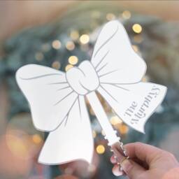Christmas Tree Topper Bow Decoration Personalized Family Decorations For - thumbnail 1