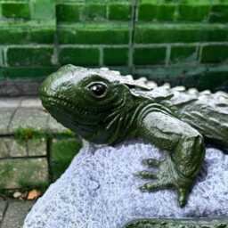 Concrete Lizard Statue Stone Reptile Figurine Cement Garden Sculpture Outdoor Yard Ornament Patio Decor Animal Figure Reptile Lover Gift - thumbnail 2