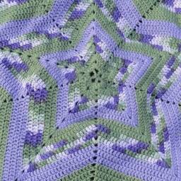 Crocheted Star Blanket - Baby Blanket/Lap Blanket/Afghan Gender Neutral - thumbnail 1
