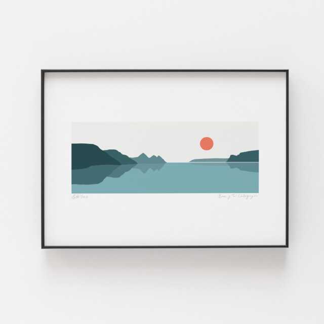 Three Cliffs Bay Print, Bae Y Tri Chlogwyn, Gower Peninsula, Gwyr, Welsh Travel Art, Coast Art - image 1