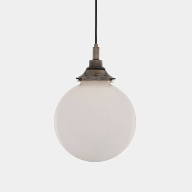 Pelagia Opal Globe Bathroom Pendant Light 25cm Ip44 - image 1