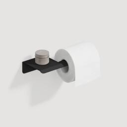 Modern Black Toilet Paper Holder Steel Bathroom Organizer - Rustproof - thumbnail 1