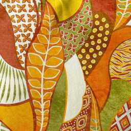 Retro Mid Century Modern Cushion Cover Abstract Leaf Pattern Boho Colorful Double Sided Pillow - thumbnail 3