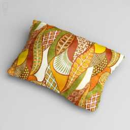 Retro Mid Century Modern Cushion Cover Abstract Leaf Pattern Boho Colorful Double Sided Pillow - thumbnail 4