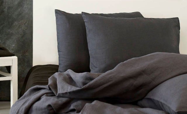 Linen Pillowcase in Charcoal Gray Standard, Queen, King - image 1