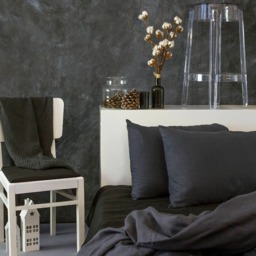 Linen Pillowcase in Charcoal Gray Standard, Queen, King - thumbnail 3