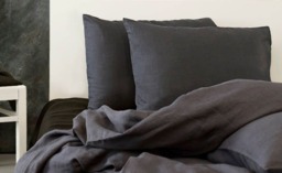 Linen Pillowcase in Charcoal Gray Standard, Queen, King