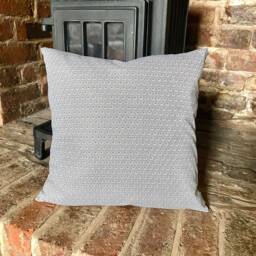 1123. Grey Saki Stars Handmade 100% Cotton Cushion Cover, Various Sizes - thumbnail 1