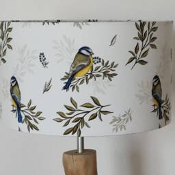 Lampshade - Hanging Light With Bird Motifs Titmouse Design, Romantic & Refined Decor, Christmas Or Birthday Gift Idea - thumbnail 2