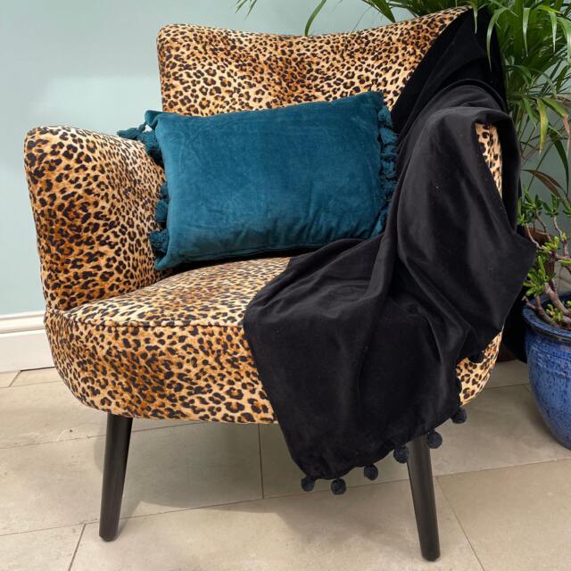 Teal Blue Velvet Lumbar Pillow, Oblong Cushion With Tassel Trim - image 1