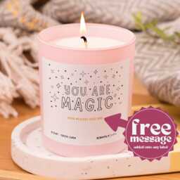 Thankyou Candle With Personalised Label Thanks Gift Custom Message Appreciation Present For Teacher Friend Mum