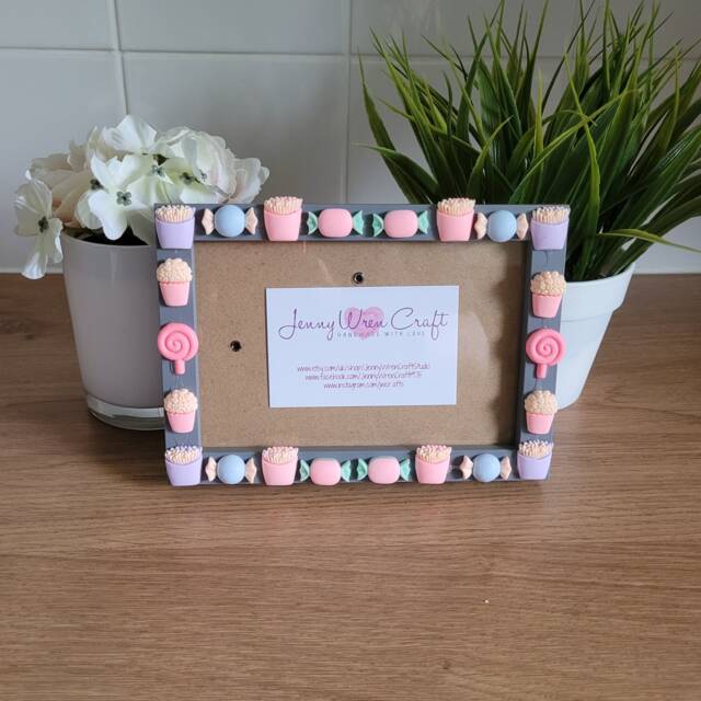 Colourful Junk Food Resin Decal Deep Box Photo Frame 4 X 6 Inches - image 1