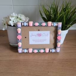 Colourful Junk Food Resin Decal Deep Box Photo Frame 4 X 6 Inches