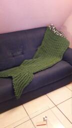 Handmade Crochet Mermaid Blanket - Made To Order - thumbnail 1