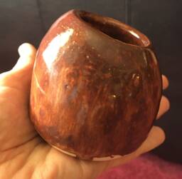 Marbled Brown Ceramic Vase, Pencil & Pen Holder/Pottery Desk Paper Weight/Ceramics Pottery/Ceramic Gift Ideas For Christmas - thumbnail 1