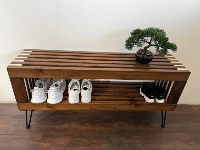 Exclusive Designed Handmade Rustic Wood Shoe Rack - image 1