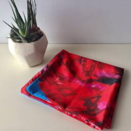 Red Poppy Art Satin Pillow Cover, Floral Throw - 20x20 - thumbnail 4