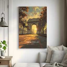 New Delhi Travel Print - India, Poster, Home Decor, Gift Or Canvas - thumbnail 3