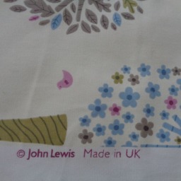"Curtain Panel With Tree Print Cotton H63""x W52" - thumbnail 3