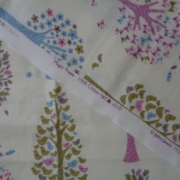 "Curtain Panel With Tree Print Cotton H63""x W52" - thumbnail 4